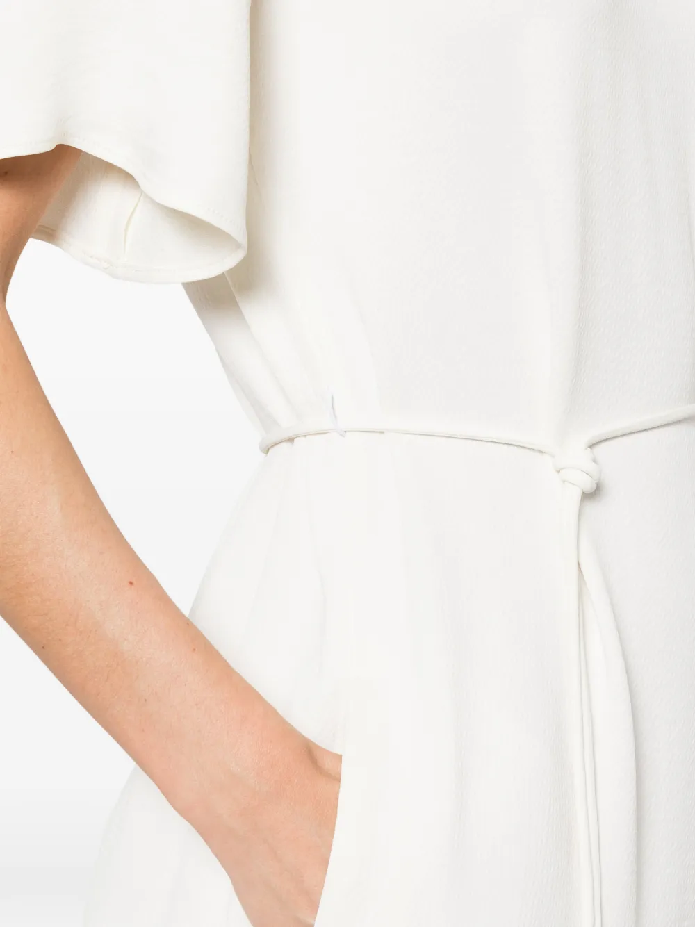 Herno Midi-jurk met gestrikte taille Beige
