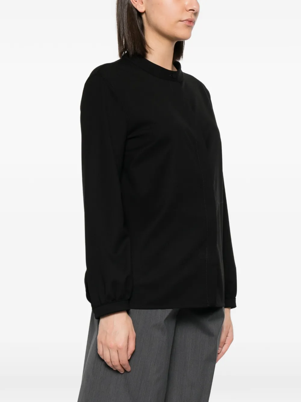 Herno Kraagloze blouse Zwart