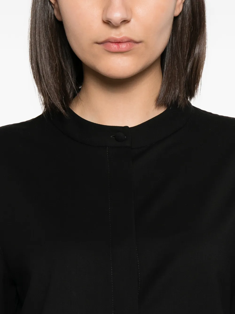 Herno Kraagloze blouse Zwart