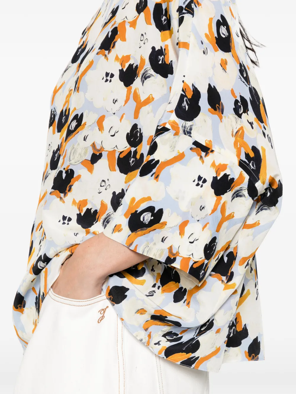 Marni Shirt met bloemenpatroon Blauw