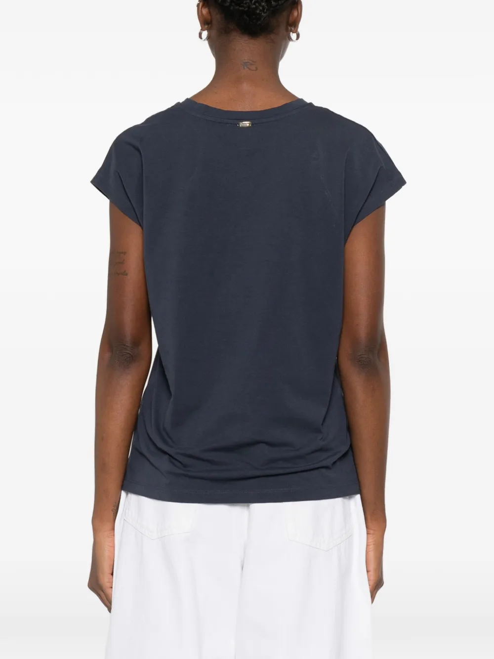 Herno T-shirt met logo Blauw