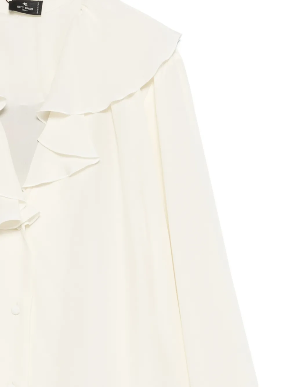ETRO Shirt met ruchekraag Wit