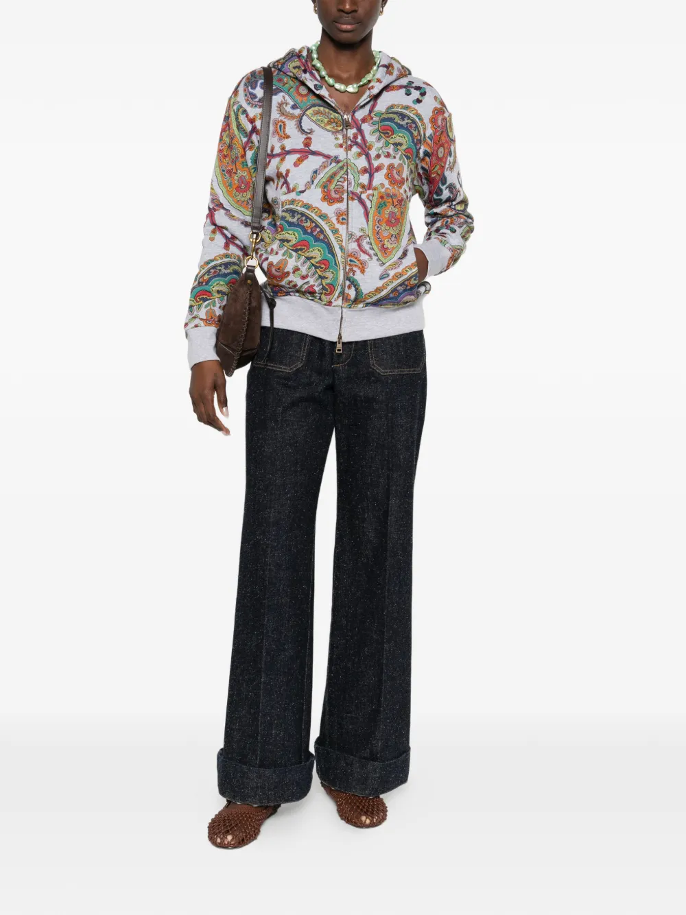 ETRO paisley zip-up hoodie - Grijs