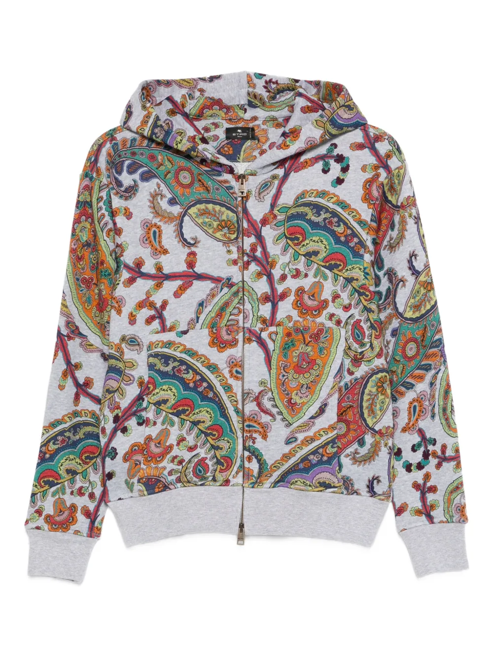ETRO paisley zip-up hoodie - Grey