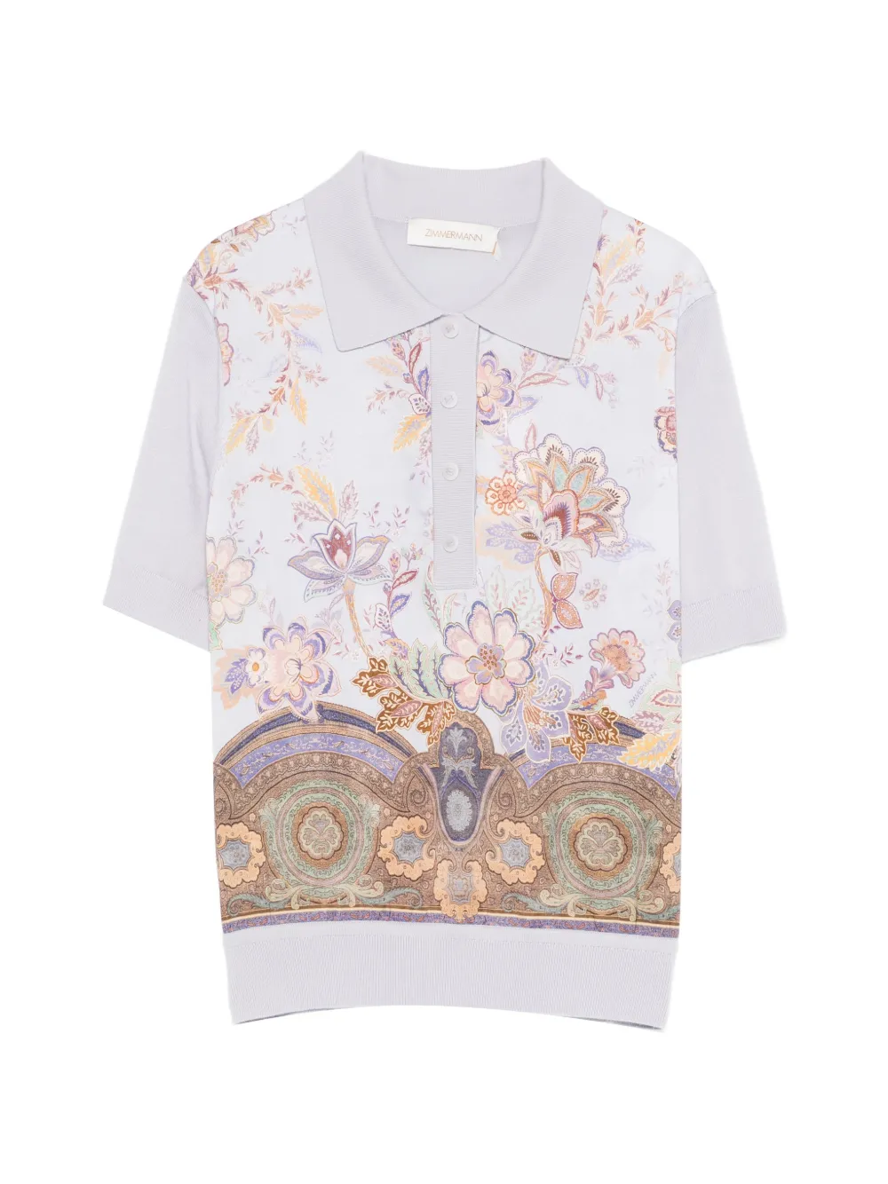 ZIMMERMANN - Luna jersey met bloemenprint - dames - zijde/Elastane/kasjmier - 0 - Paars