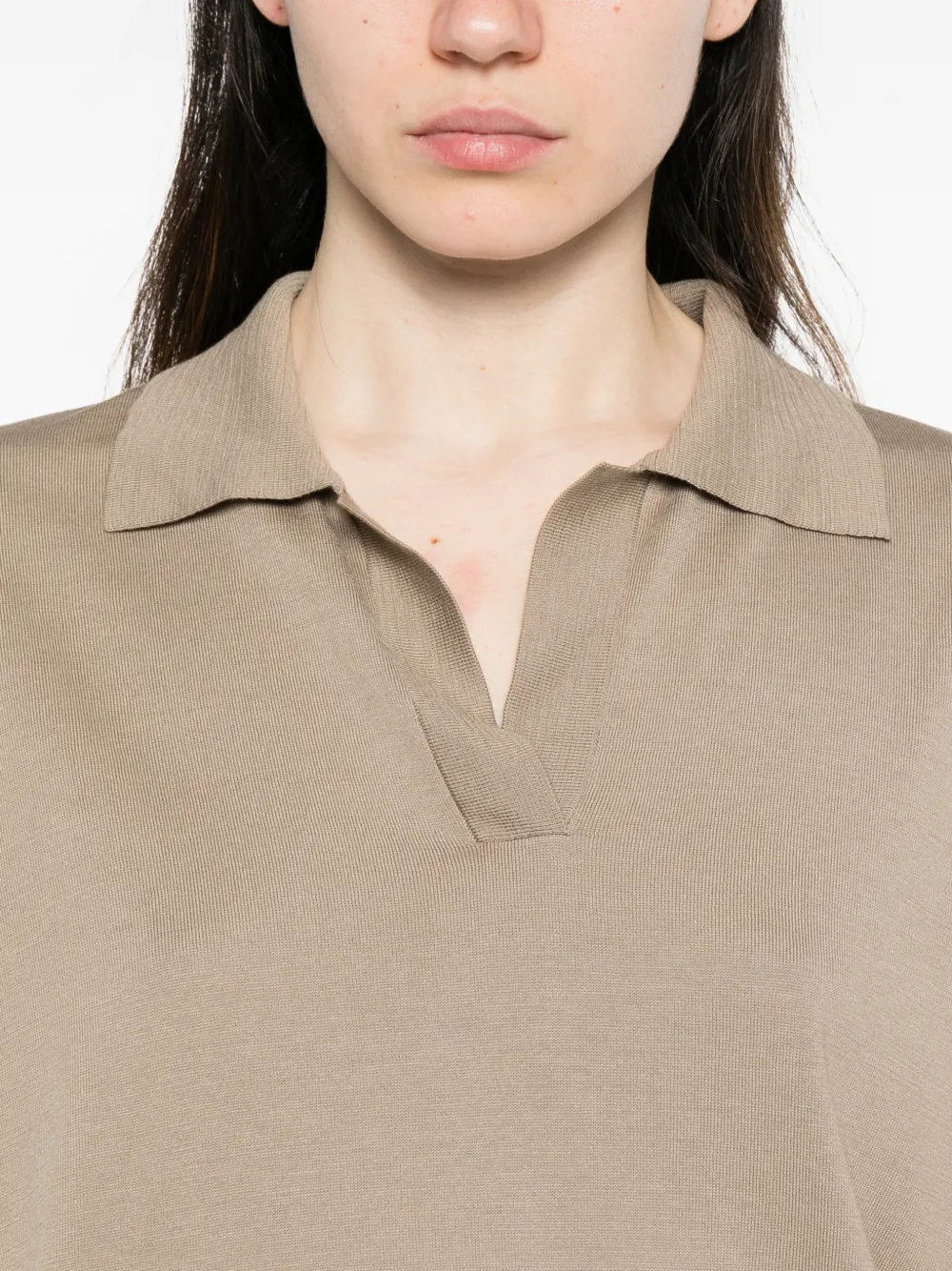Herno T-shirt met V-hals Beige