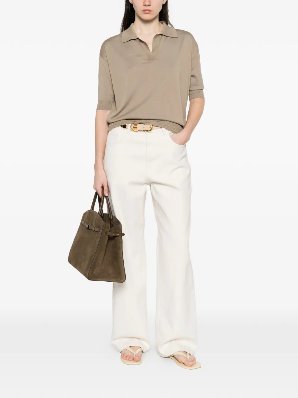  Herno V-neck T-shirt - Neutrals 
