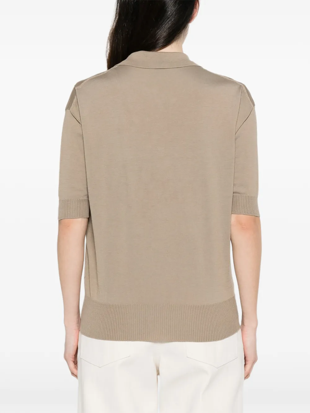 Herno T-shirt met V-hals Beige