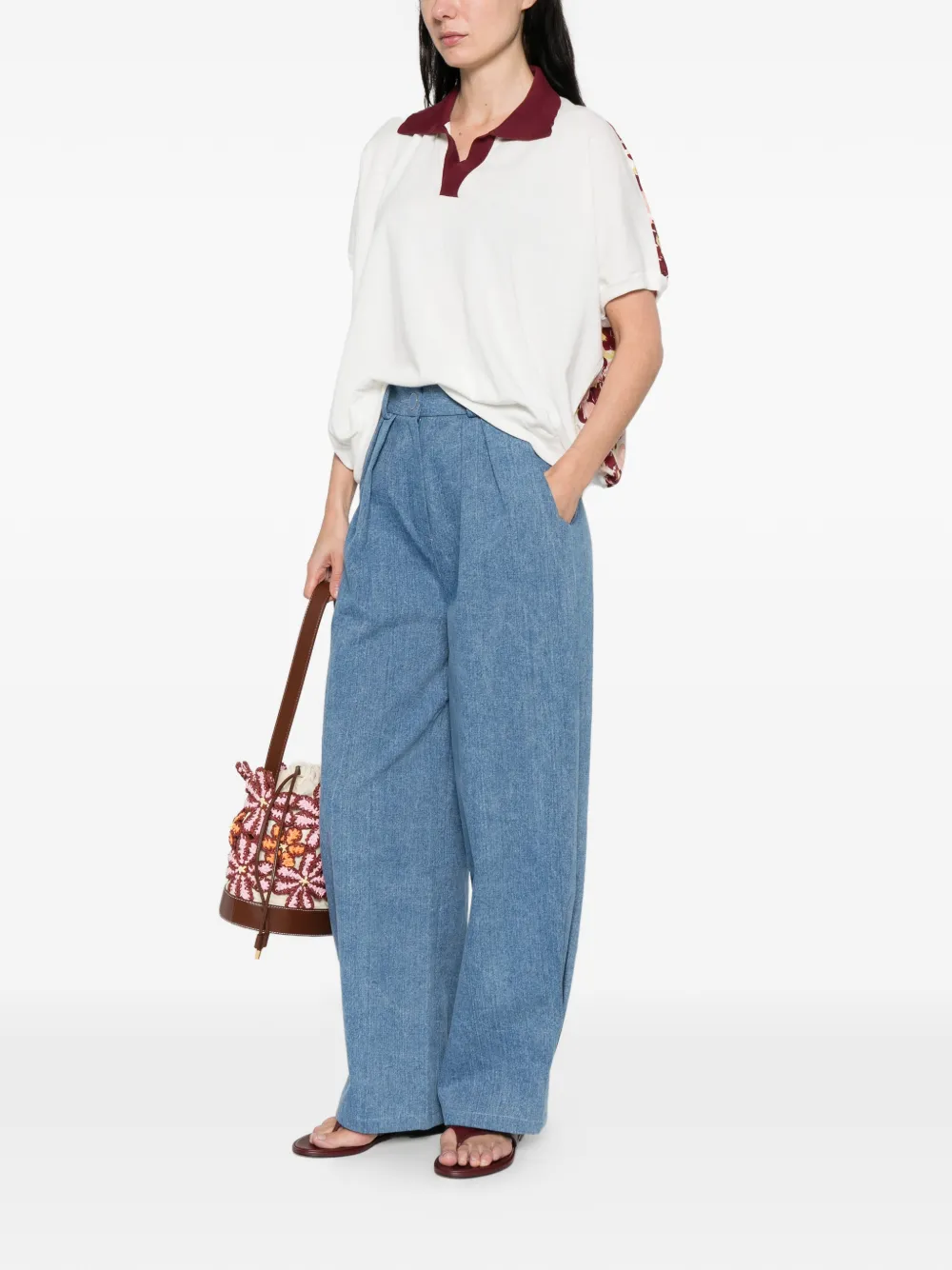 Marni T-shirt met bloemenprint Wit