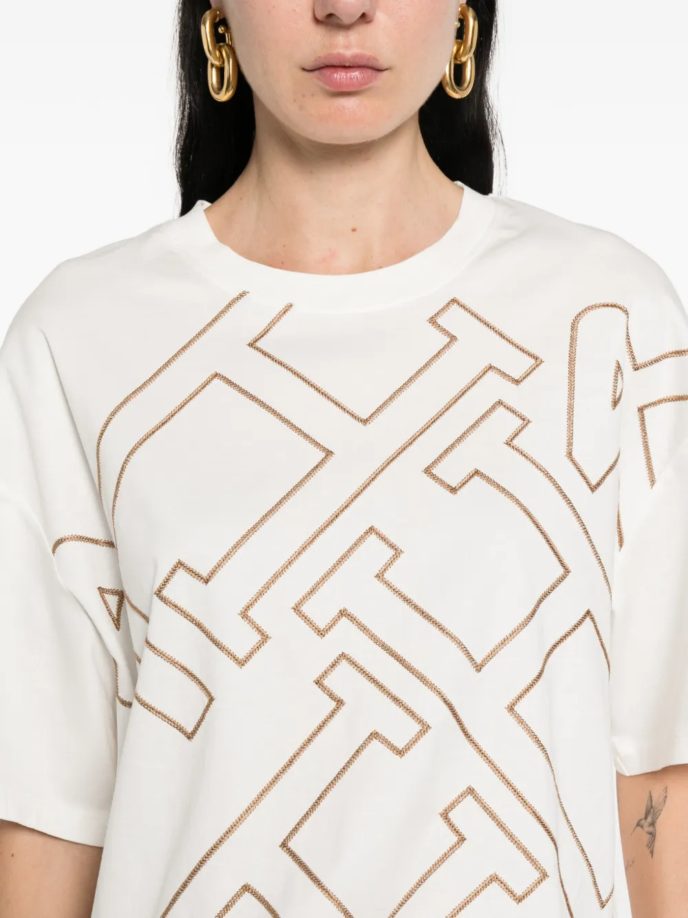 Herno Grafisch T-shirt Beige