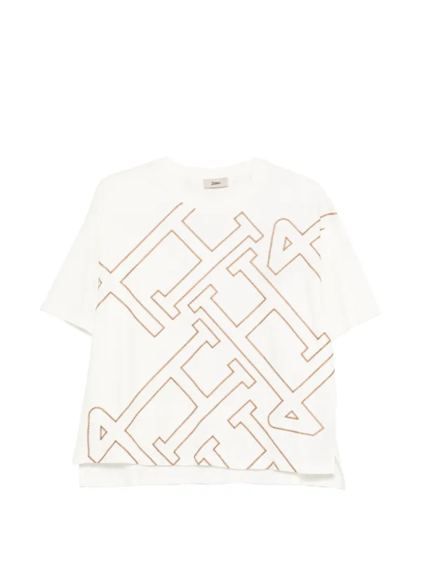 Herno Graphic T-shirt in Neutrals