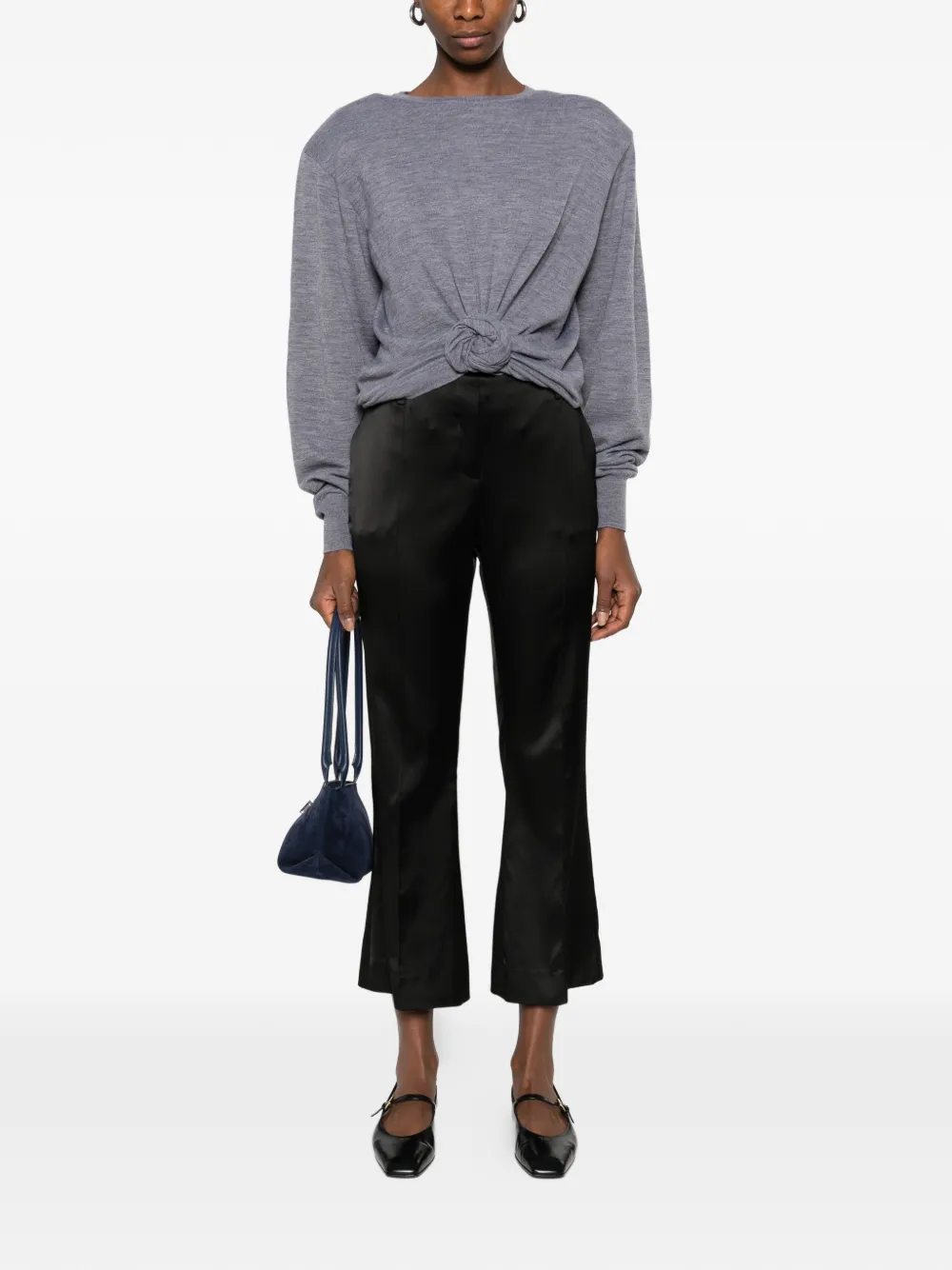 Ermanno Scervino black flared trousers - Zwart