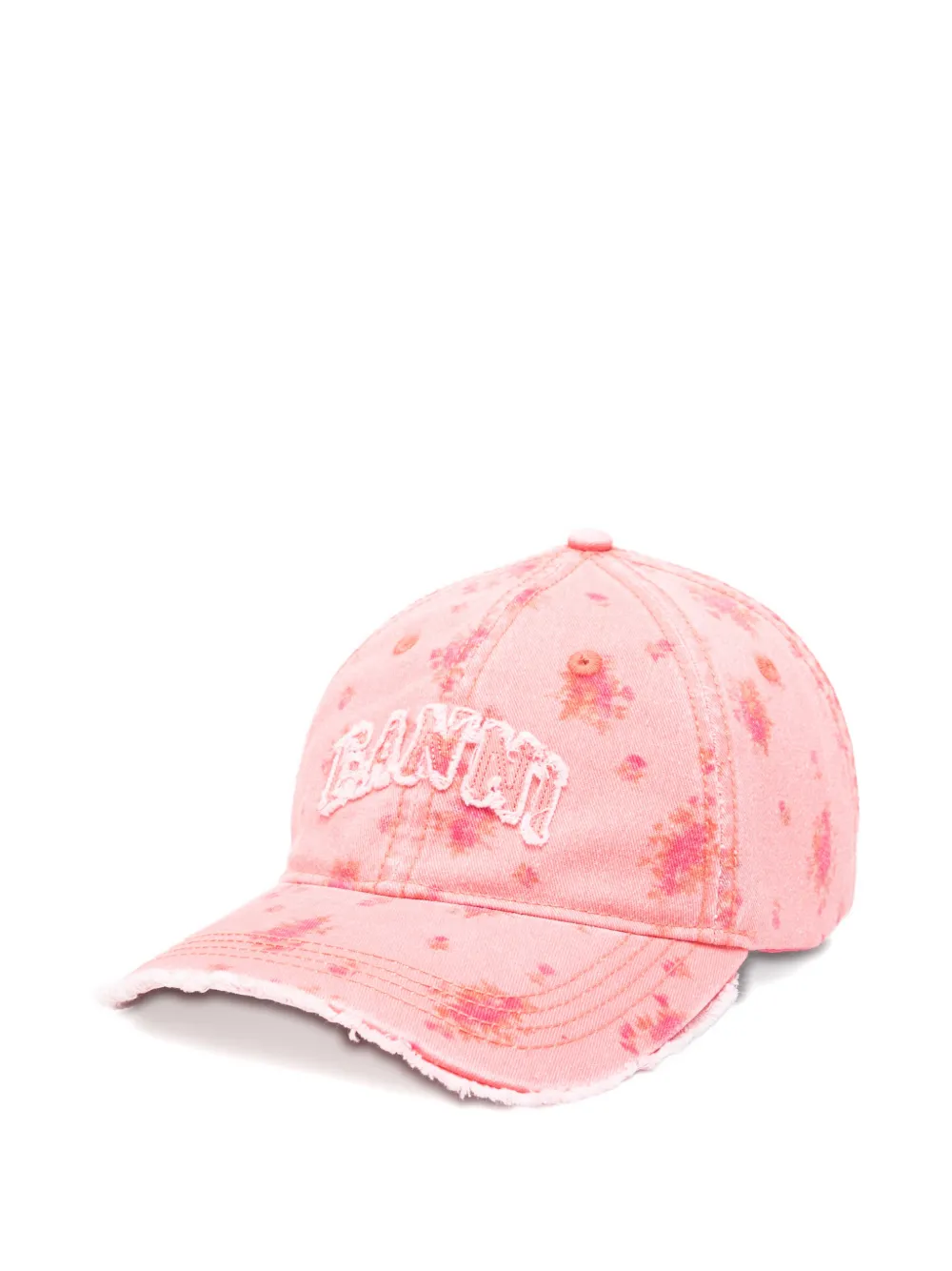 GANNI Cappello da baseball a fiori - Rosa