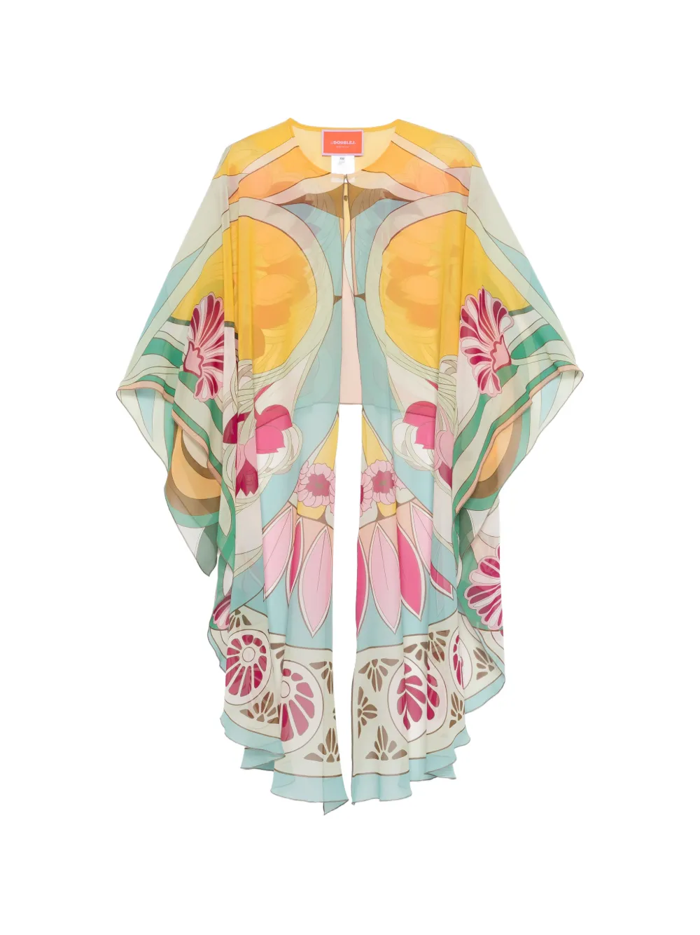 La DoubleJ floral cape - Giallo
