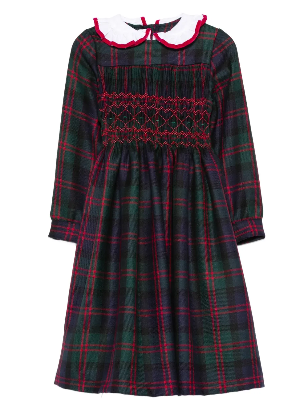 Siola tartan smocked dress | Green | Image 1