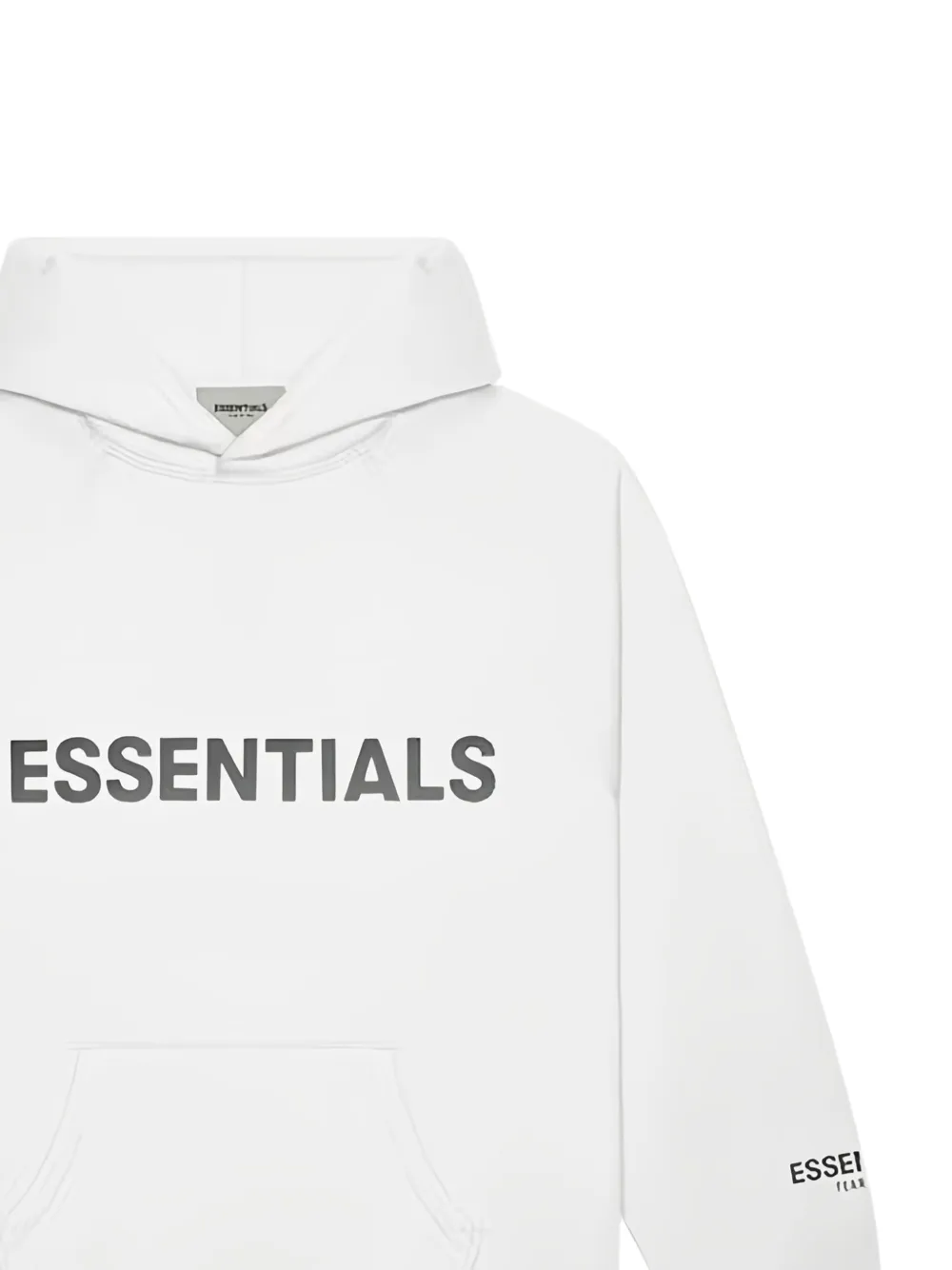 Fear Of God Logo-detail Long-sleeve Hoodie In White
