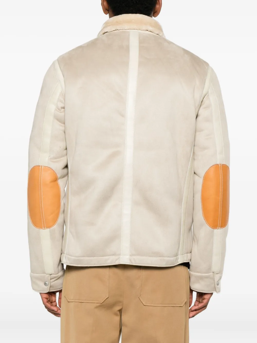 Junya Watanabe Modern High Collar Jacket Front Pockets In Neutral