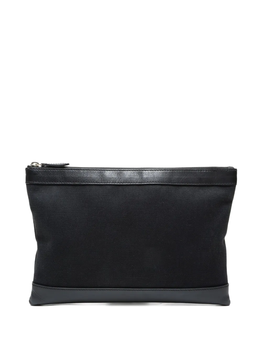 Pre-owned Balenciaga 2006-2018 Canvas Clip-on Clutch Bag In Black