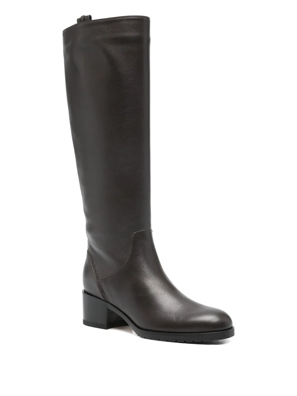 Doucal's zip 50mm calf leather boots Bruin