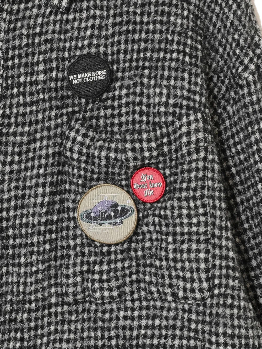 Undercover Geruit wollen overhemd Grijs