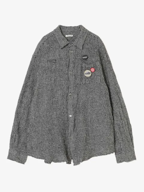 Undercover camisa de lana con cuadros estampados