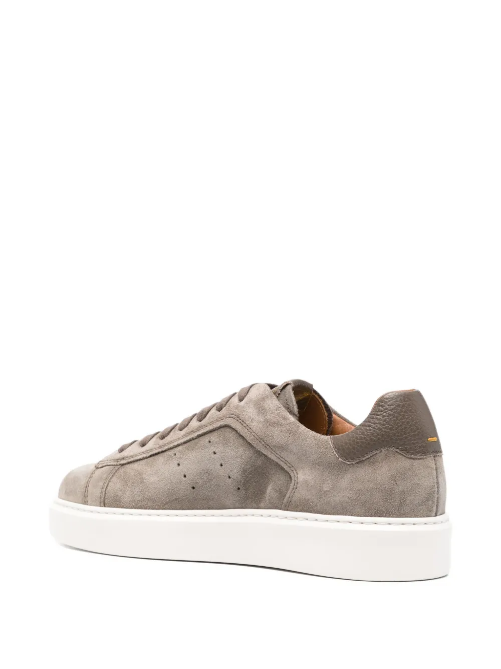 Doucal's perforated leather trainers Grijs