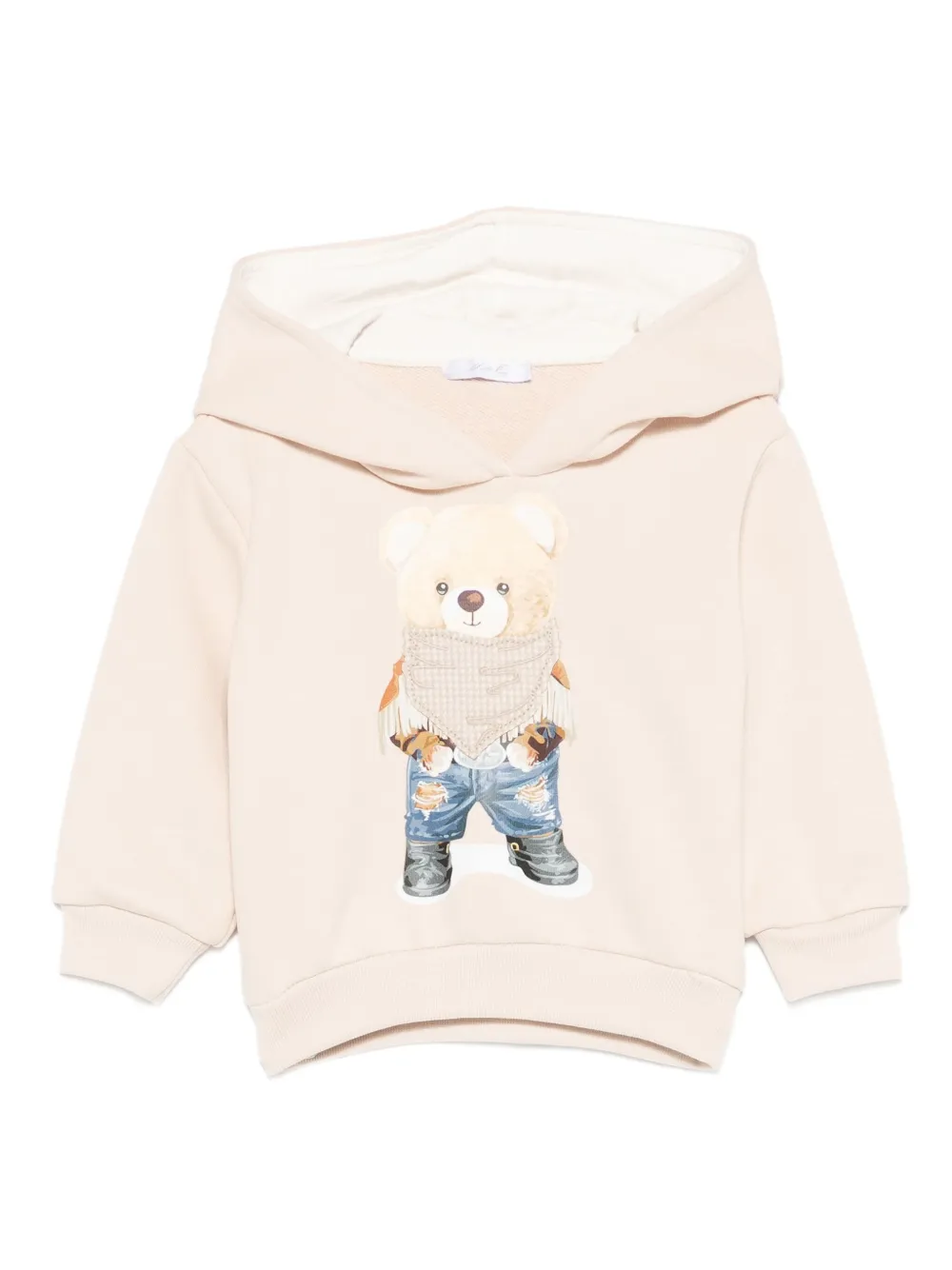 Miss Grant Kids テディベア パーカー - ニュートラル
