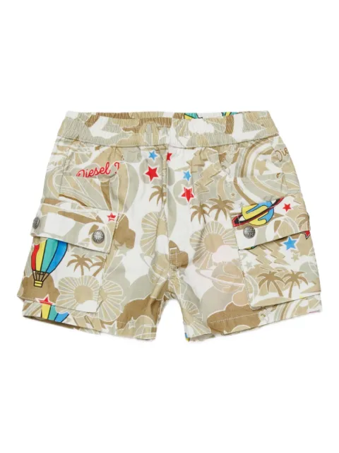 Diesel Kids Pilyshortb printed cargo shorts