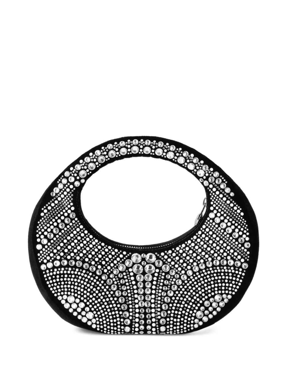 Philipp Plein Medium ronde shopper met mozaïek stras Zwart