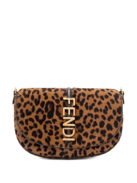 FENDI leopard chain tote bag
