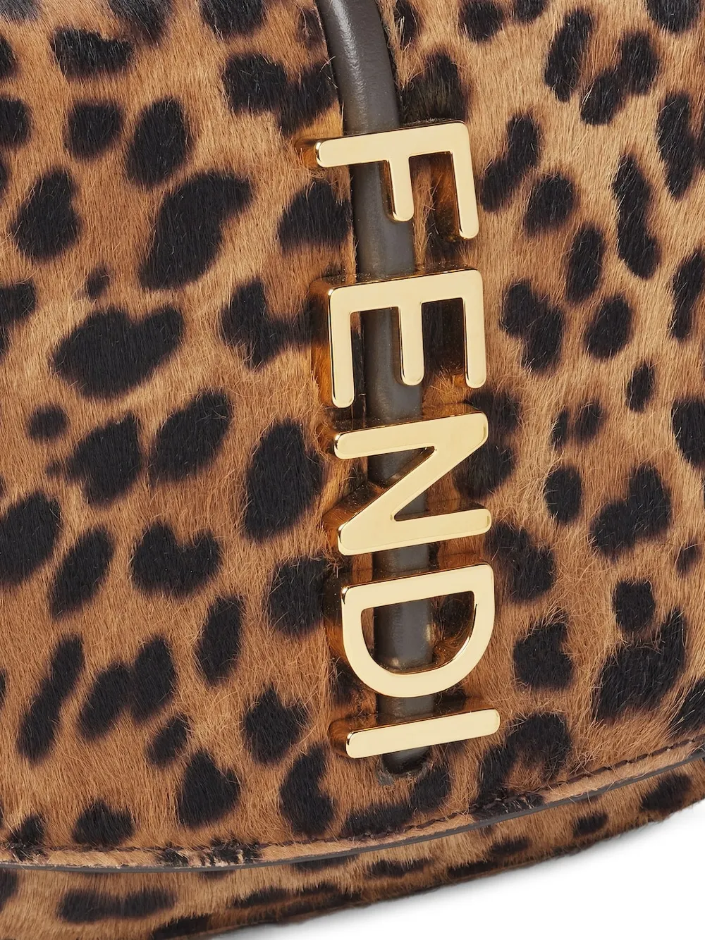 FENDI レオパード チェーン ハンドバッグ | ブラウン | FARFETCH JP
