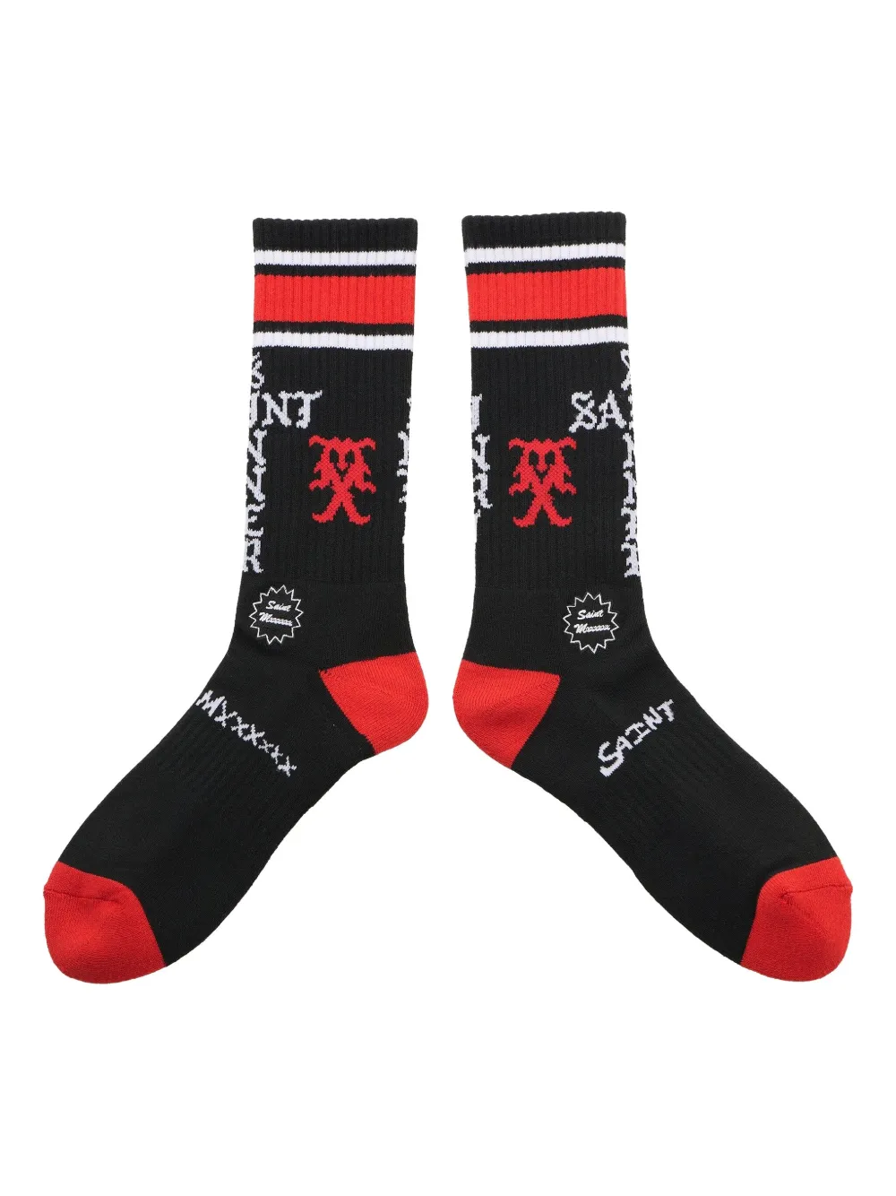 SAINT MXXXXXX striped socks - Nero