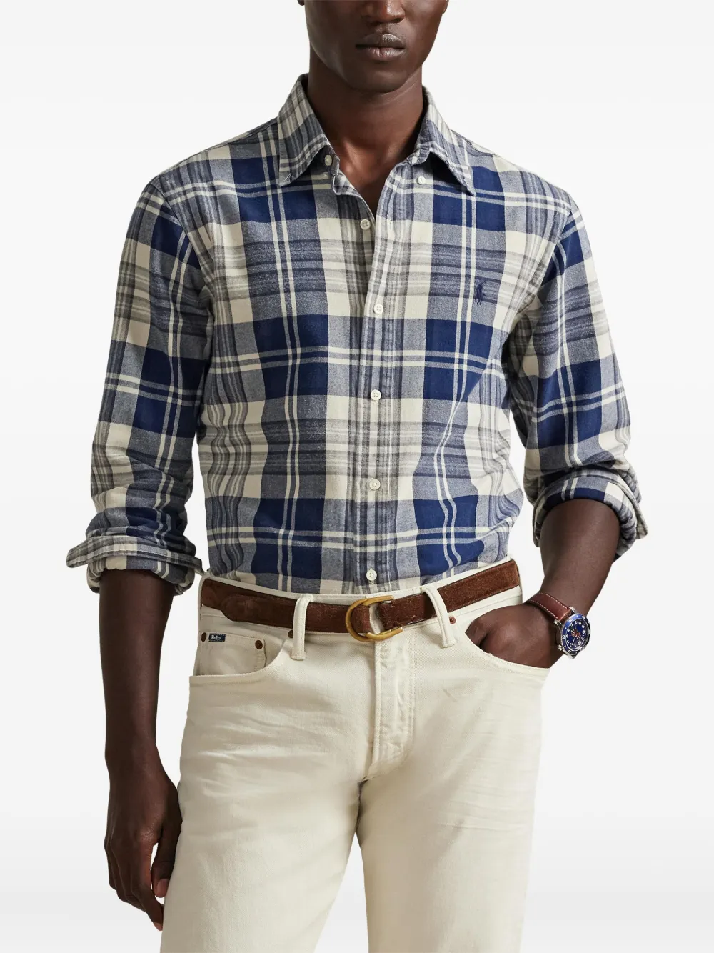 Polo Ralph Lauren Oxford geruit overhemd Blauw