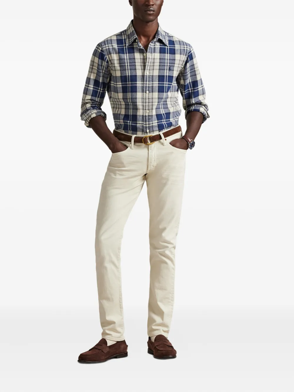 Polo Ralph Lauren Oxford geruit overhemd Blauw