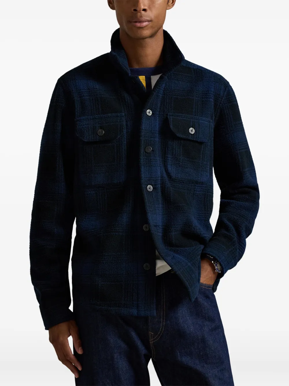 Polo Ralph Lauren Geruit shirtjack Blauw