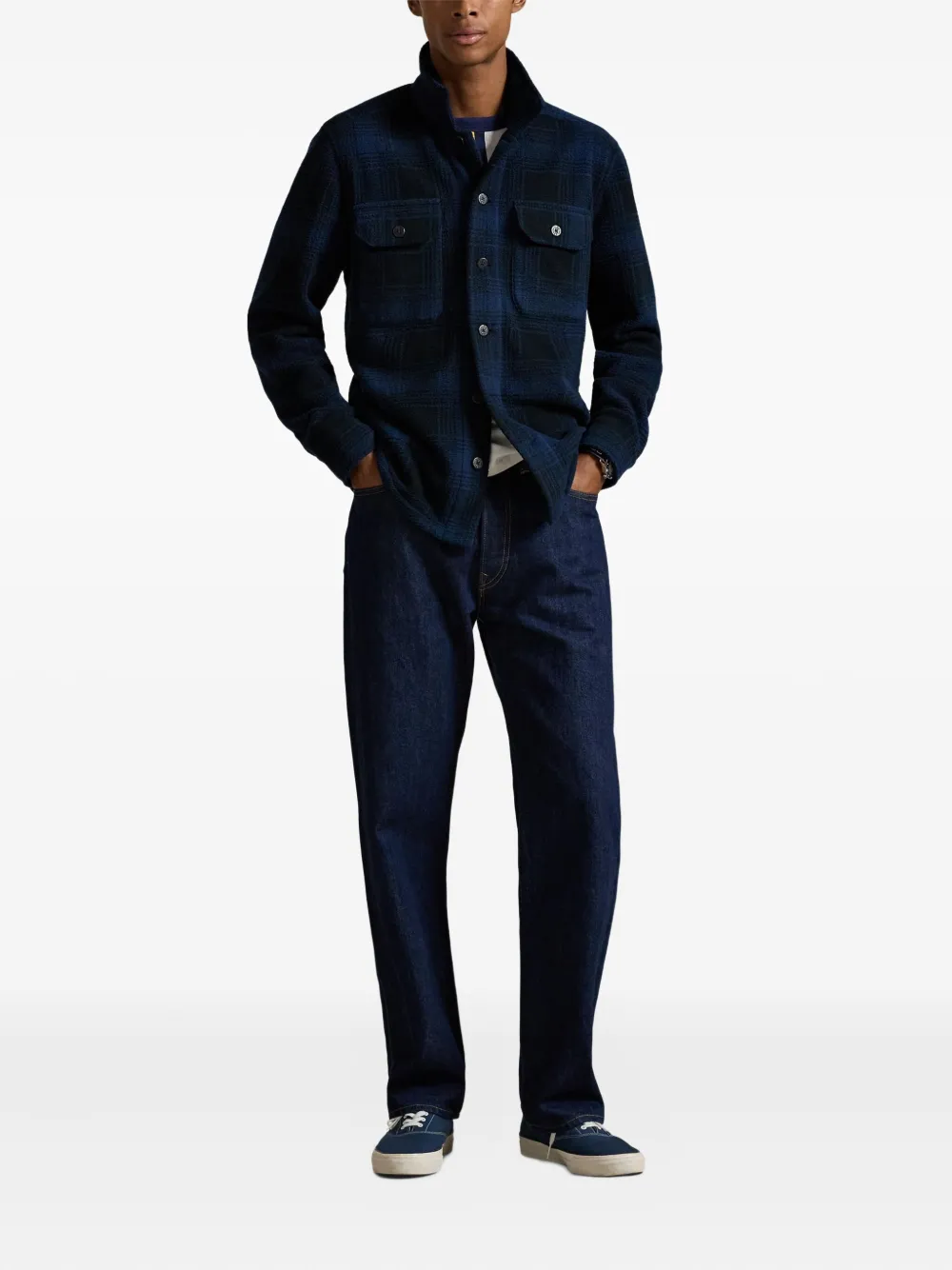 Polo Ralph Lauren Geruit shirtjack Blauw