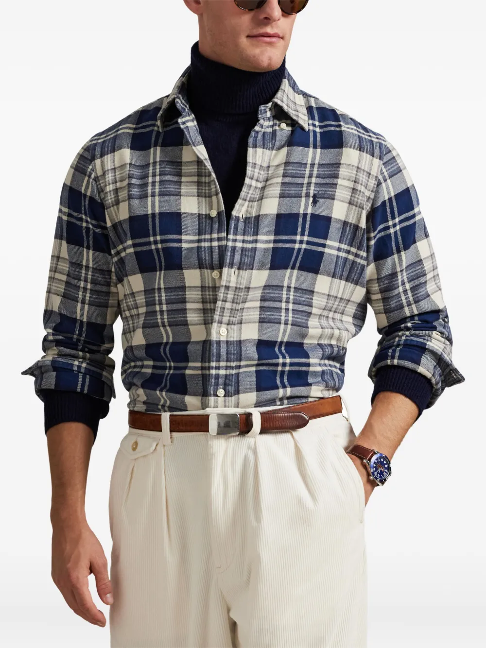 Polo Ralph Lauren Geruit button-down overhemd Blauw