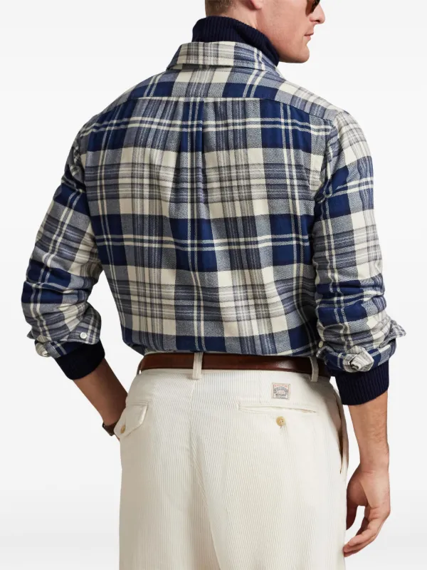 Polo Ralph Lauren ボタンダウン チェックシャツ | ブルー | FARFETCH JP