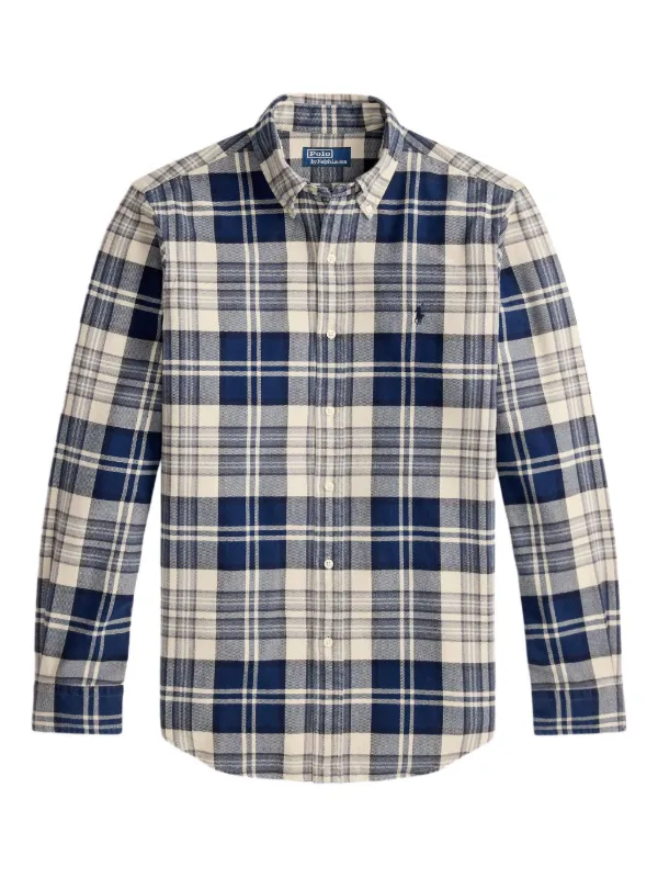 Polo Ralph Lauren button-down Collar Plaid Shirt | Blue | FARFETCH