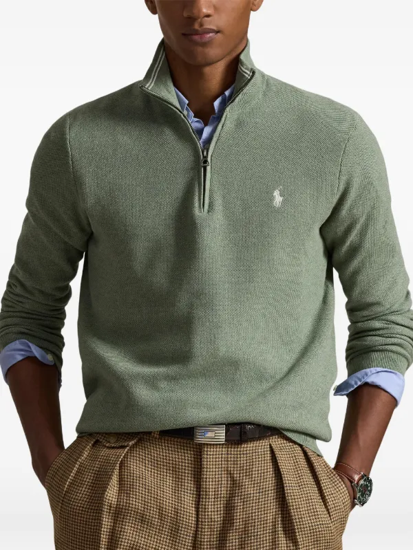 Polo Ralph Lauren ハーフジップ セーター | グリーン | FARFETCH JP