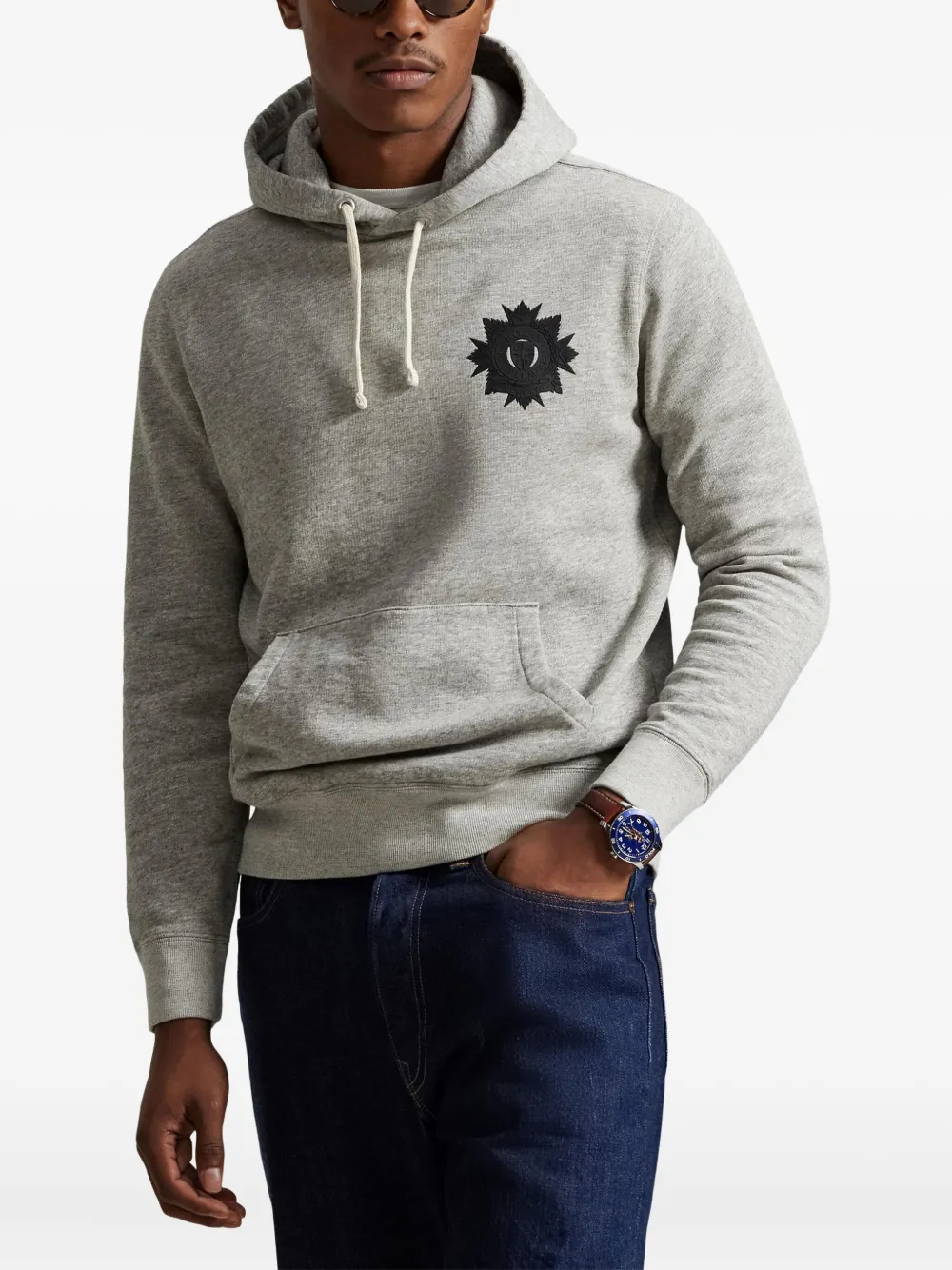 Polo Ralph Lauren Hoodie met opgestikte zak Grijs