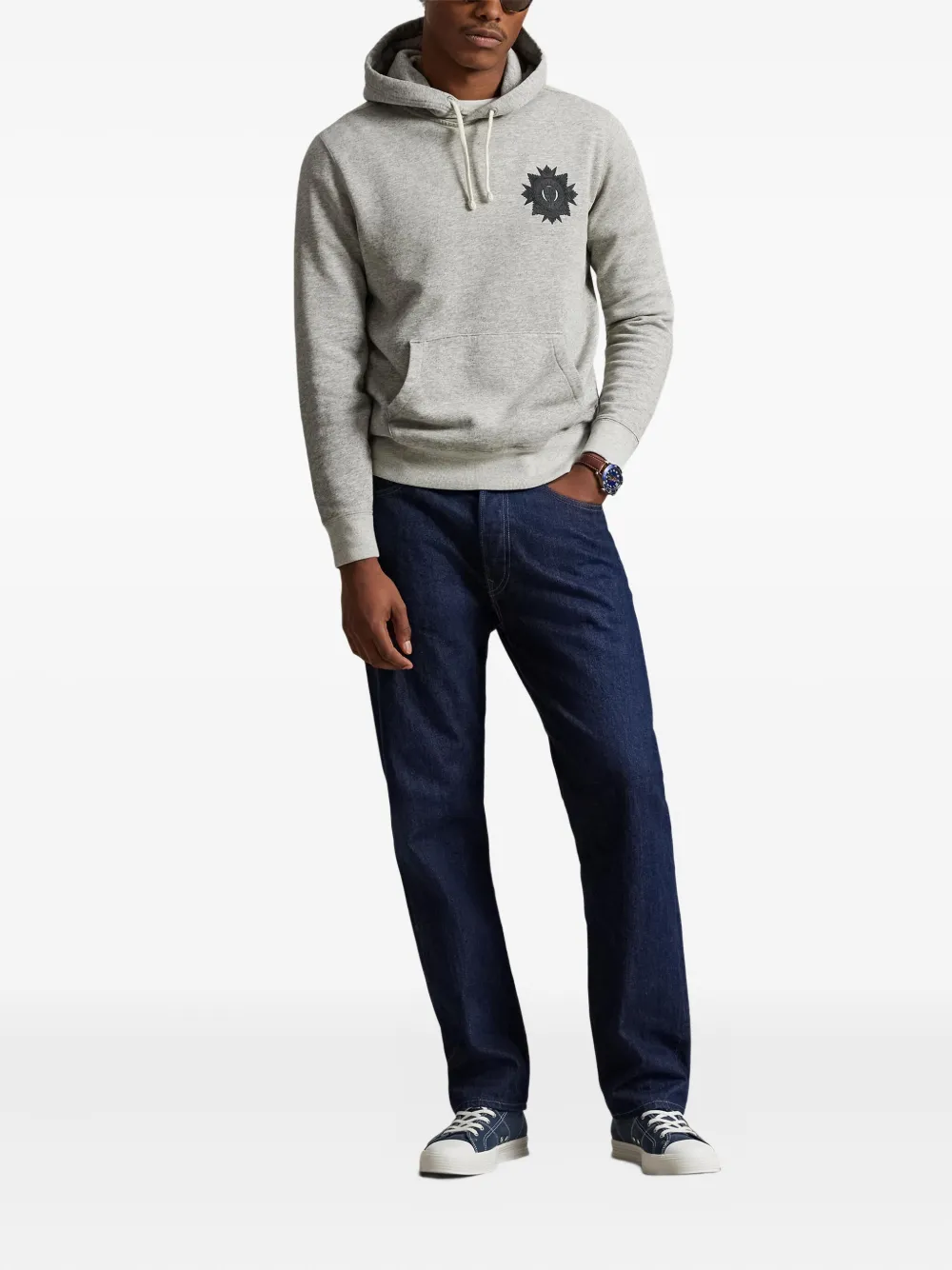 Polo Ralph Lauren Hoodie met opgestikte zak Grijs