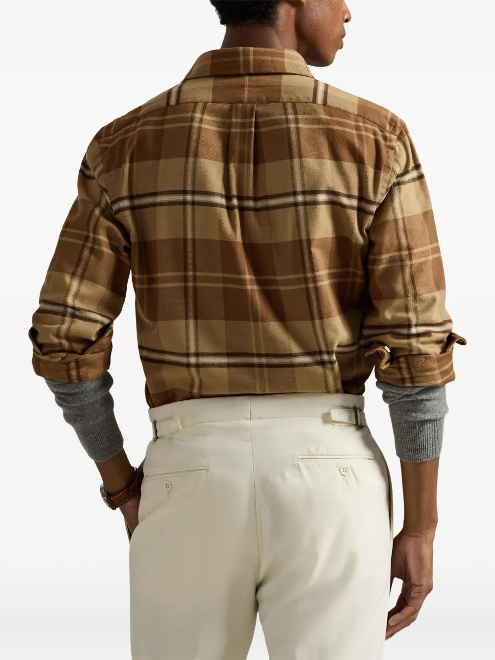 Polo Ralph Lauren Twill geborsteld overhemd Bruin