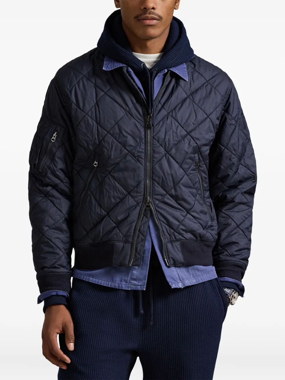 Polo Ralph Lauren Bomberjack met rits Blauw