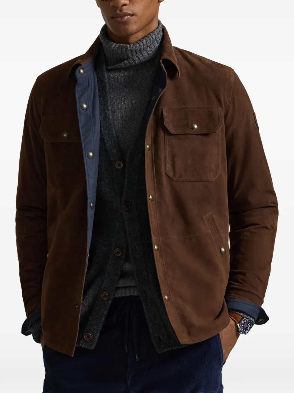 Polo Ralph Lauren chest-pocket Shirt Jacket | Brown | FARFETCH