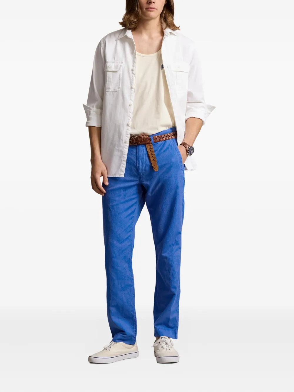 Polo Ralph Lauren Broek met platte voorkant Blauw