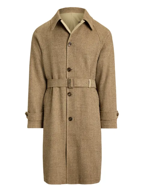 Polo Ralph Lauren herringbone-pattern belted coat