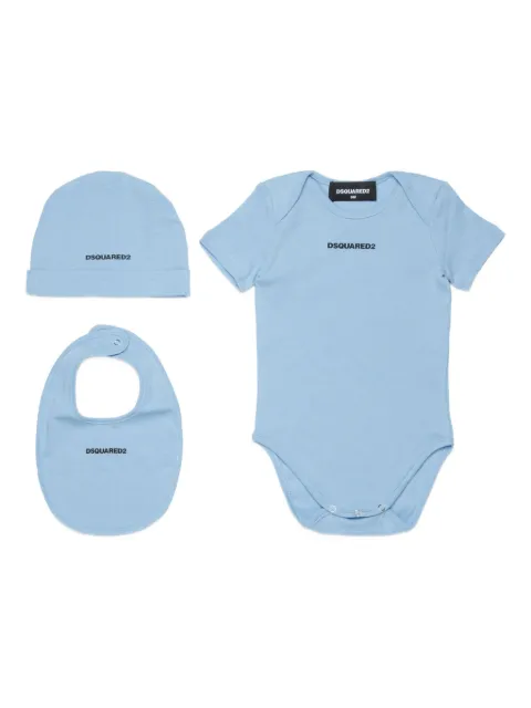 DSQUARED2 KIDS ribbed branded birth set