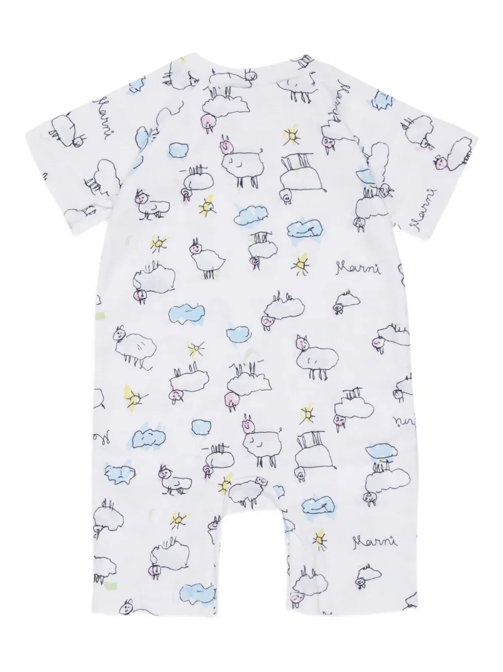 Marni Kids Babypakje met schapenprint Wit