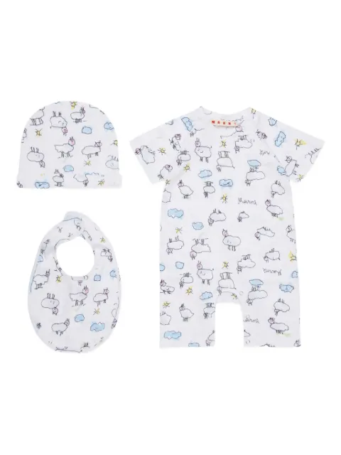 Marni Kids sheep-print babygrow set